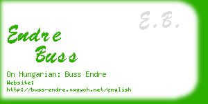 endre buss business card